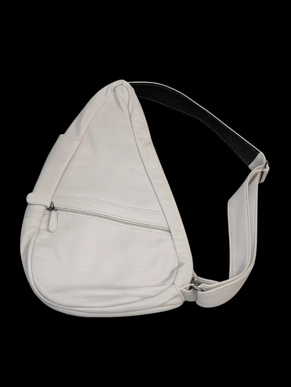 AmeriBag Leather Healthy Back Bag Cream Sling Backpack 17" Multi-Pocket